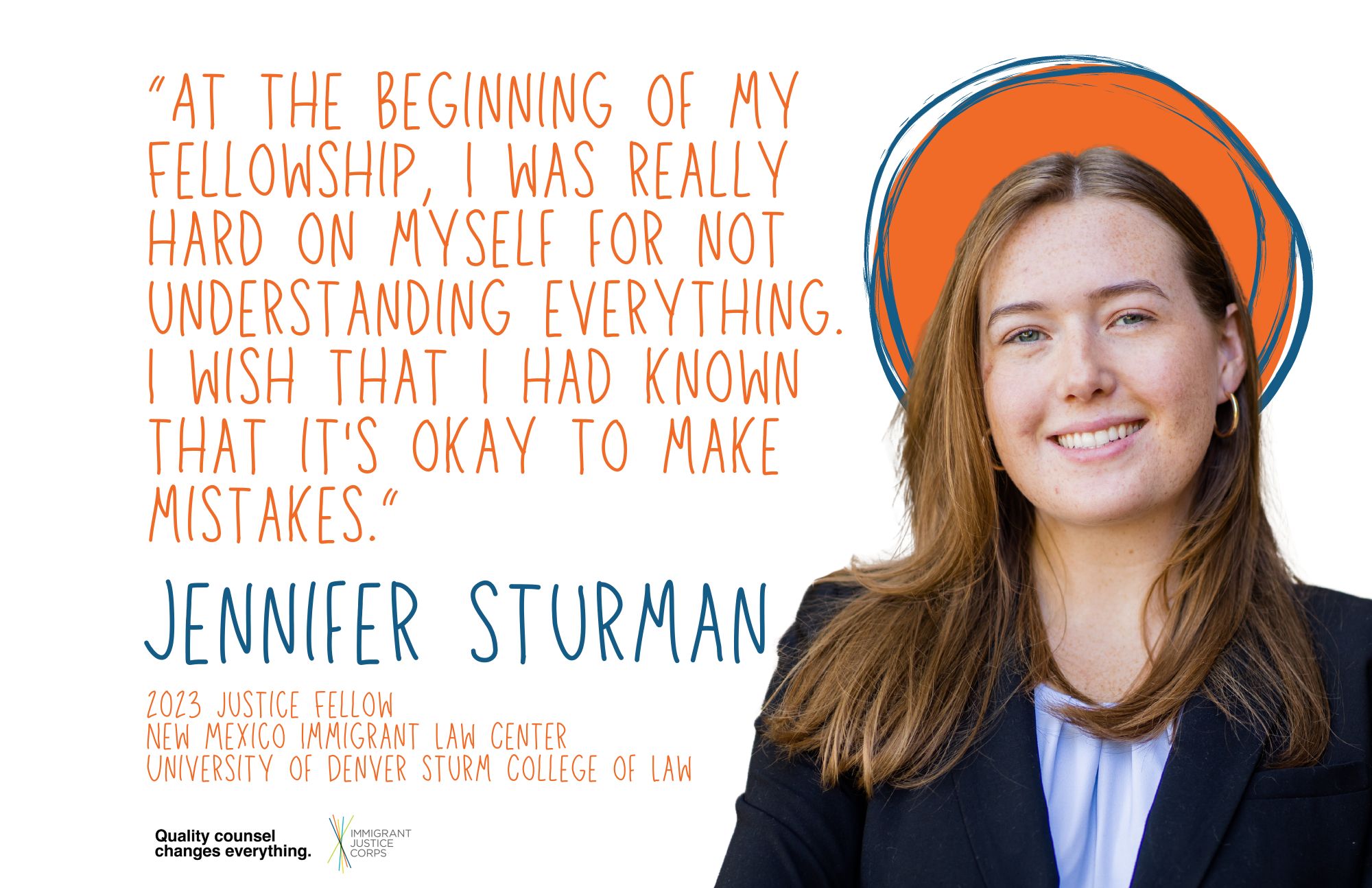 Fellow feature: Jennifer Sturman - Immigrant Justice Corps
