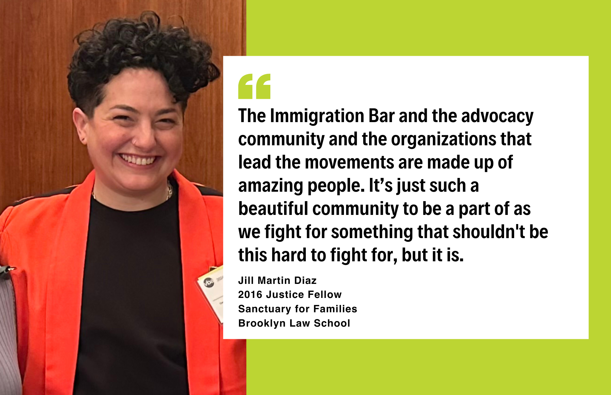 Where are they now?: Jill Martin Diaz - Immigrant Justice Corps